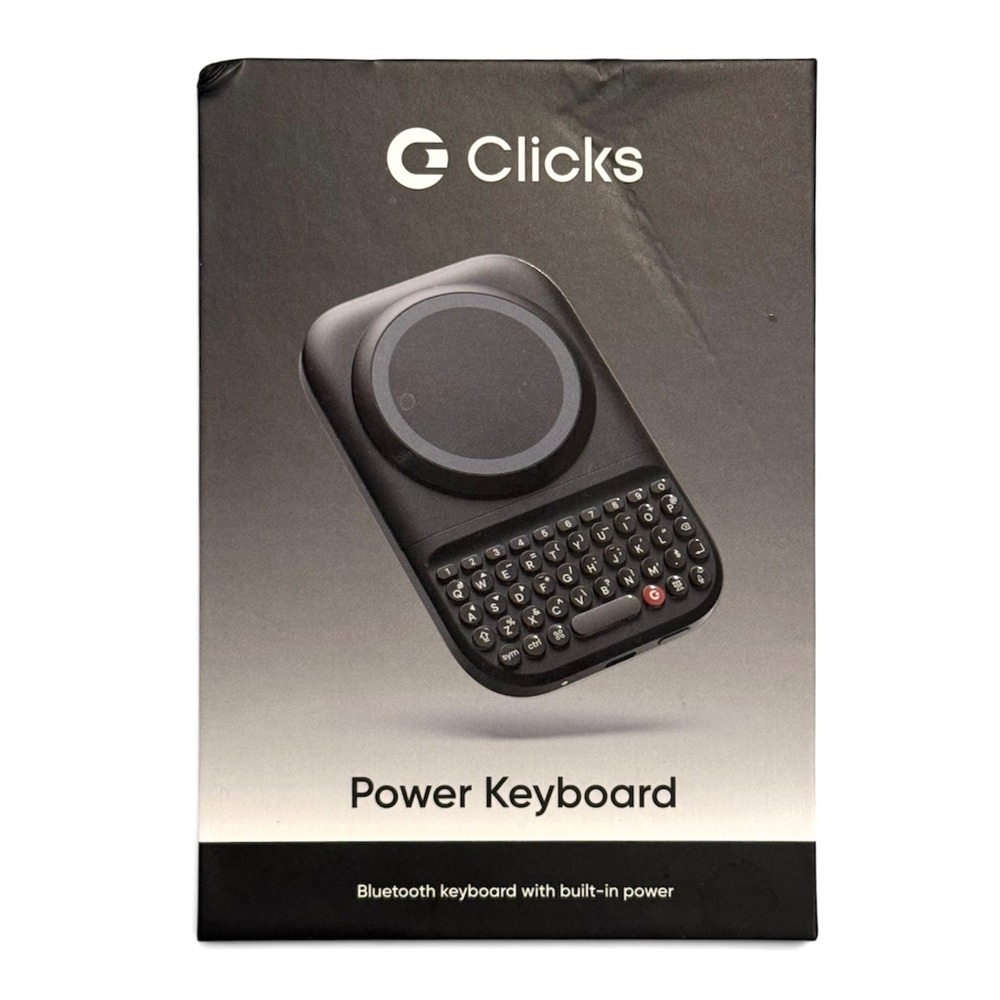 Clicks Power Slide Out Keyboard Black Bluetooth MagSafe Qi2 Wireless CP-1000